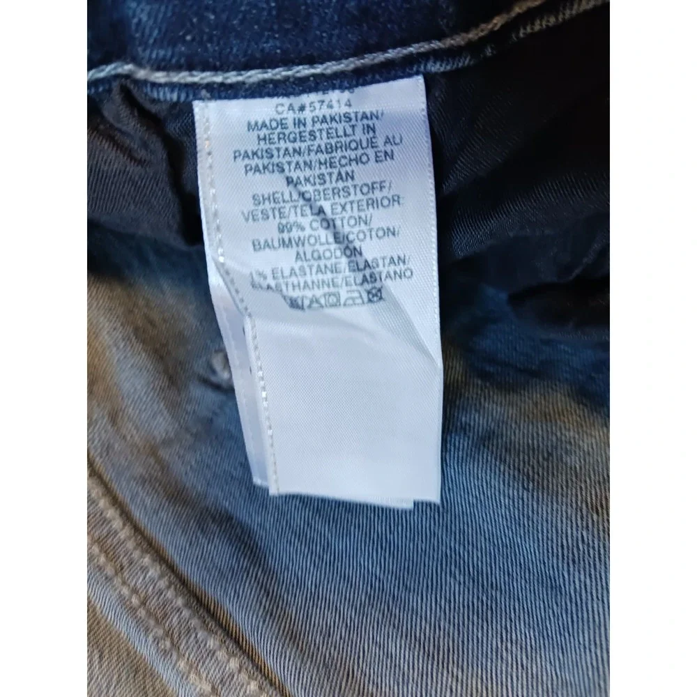 True Religion Rocco Relaxed Skinny Jeans Men's 44x27 Blue Acid Wash Stretch